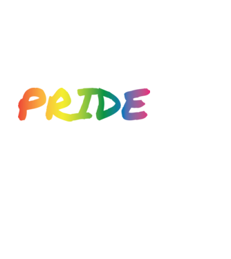 Pride - rainbow - szivárvány minta fekete pólón