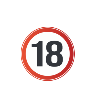 18-as tábla minta fehér pólón