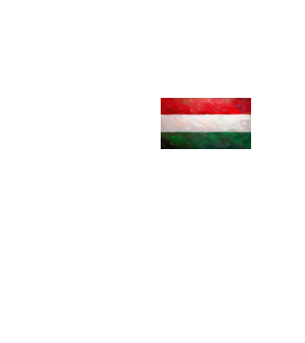 Magyar zászló - festett minta neonsárga pólón