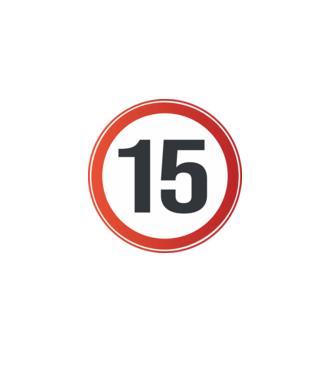 15-ös tábla minta fekete pólón