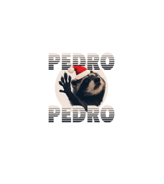 Pedro Karácsony minta fekete pólón
