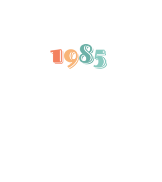 1985 - retro születésnap minta fekete pólón