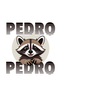 Pedro - Retro 2 - Fekete minta fekete pólón