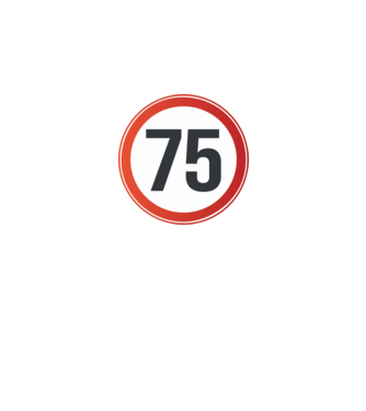 75-ös tábla minta fekete pólón