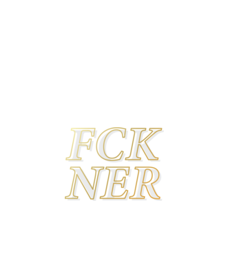 FCK NER - arany és szürke minta fehér pólón
