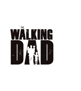 The Walking DAD - három gyerekkel minta világos rózsaszín pólón