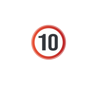 10-es tábla minta fekete pólón