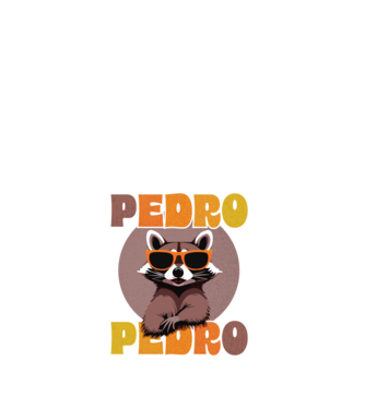 Pedro napszemüveggel minta fehér pólón