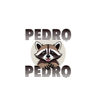 Pedro - Retro 2 - Fekete minta fehér pólón