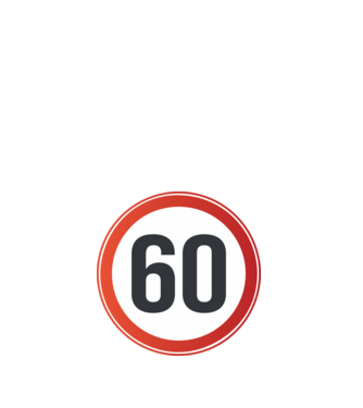 60-as tábla minta fehér pólón