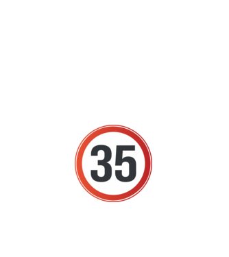 35-ös tábla minta fehér pólón