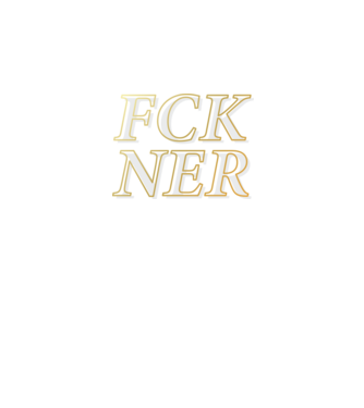 FCK NER - arany és szürke minta fekete pólón