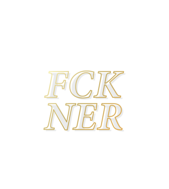 FCK NER - arany és szürke minta fekete pólón