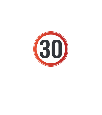 30-es tábla minta királykék pólón