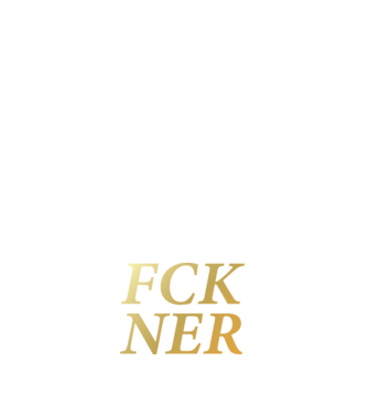 FCK NER - arany minta sötétkék pólón