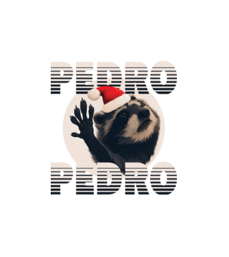 Pedro Karácsony minta fehér pólón