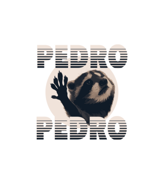 Pedro - Retro minta fehér pólón