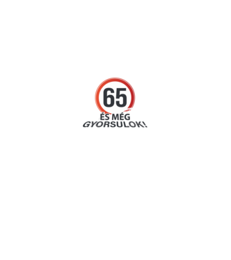 65-ös tábla - És még gyorsulok - fehér minta királykék pólón