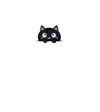 Cat - Figyelő aranyos kis macska minta fehér pólón