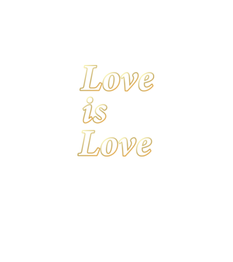 Love is Love - arany minta fekete pólón