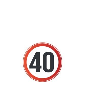 40-es tábla minta fekete pólón