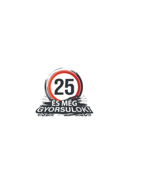 25-ös tábla - És még gyorsulok minta világos rózsaszín pólón