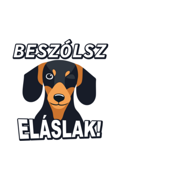 Beszólsz, eláslak! minta fehér pólón