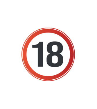 18-as tábla minta fehér pólón