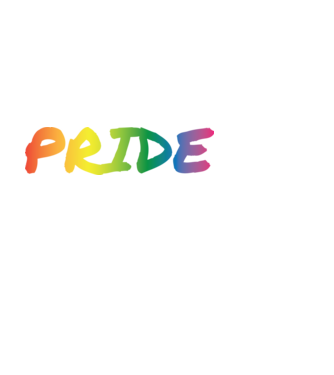 Pride - rainbow - szivárvány minta fehér pólón