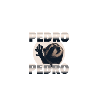 Pedro - Retro minta fekete pólón