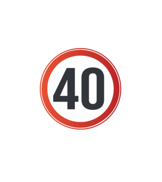 40-es tábla minta fekete pólón
