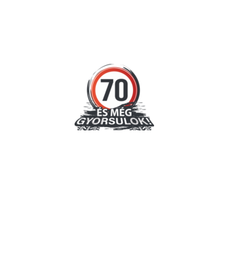 70-es tábla - És még gyorsulok minta homokszín pólón