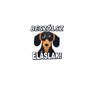 Beszólsz, eláslak! minta szürke pólón