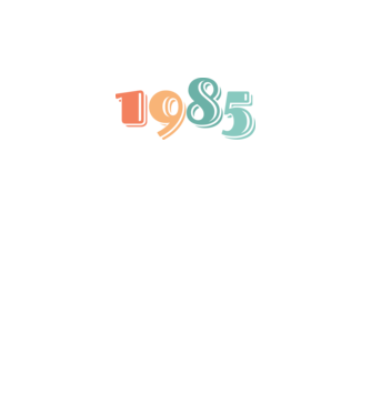 1985 - retro születésnap minta fekete pólón