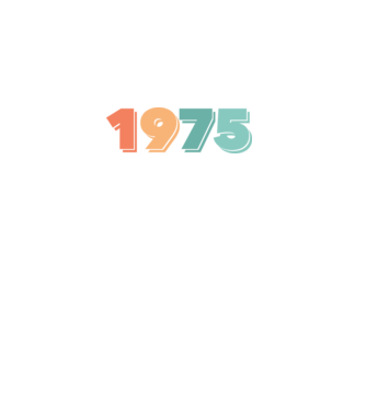 1975 retro dátum minta fekete pólón