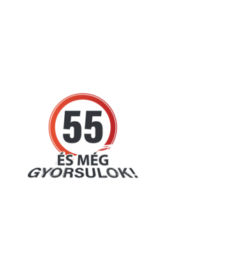 55-ös tábla - És még gyorsulok - fehér minta fehér pólón