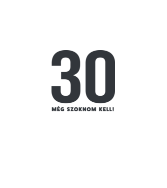 30 - még szoknom kell minta fehér/piros pólón