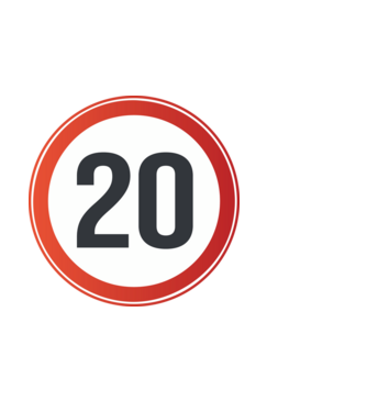 20-as tábla minta fekete pólón