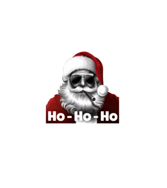 Ho - Ho - Ho - Télapó minta fekete pólón