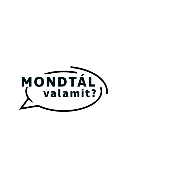 Mondtál valamit? minta világoskék pólón