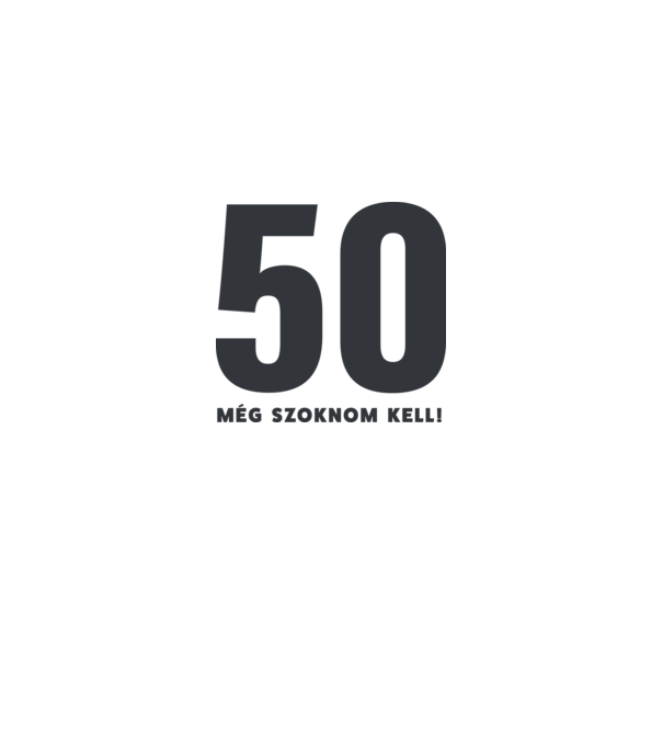 50 - még szoknom kell minta királykék pólón
