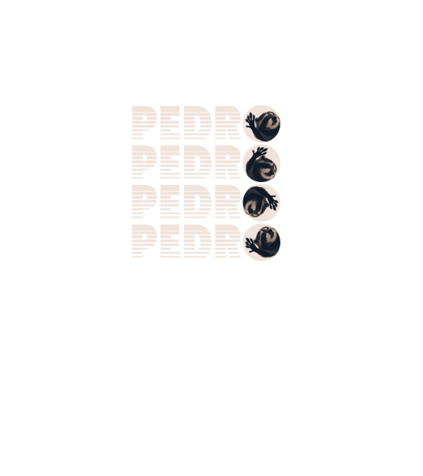 Pedro - Retro 3 minta fekete pólón