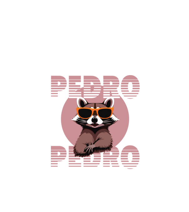 Pedro - Retro 5 minta fekete pólón