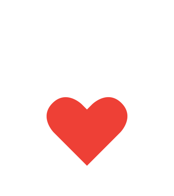 Szív - Heart minta fehér pólón