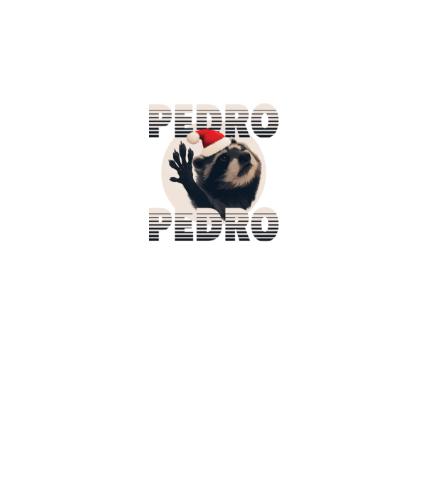 Pedro Karácsony minta fekete pólón