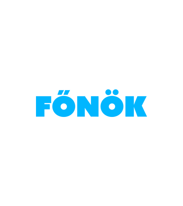 Főnök - kék minta homokszín pólón