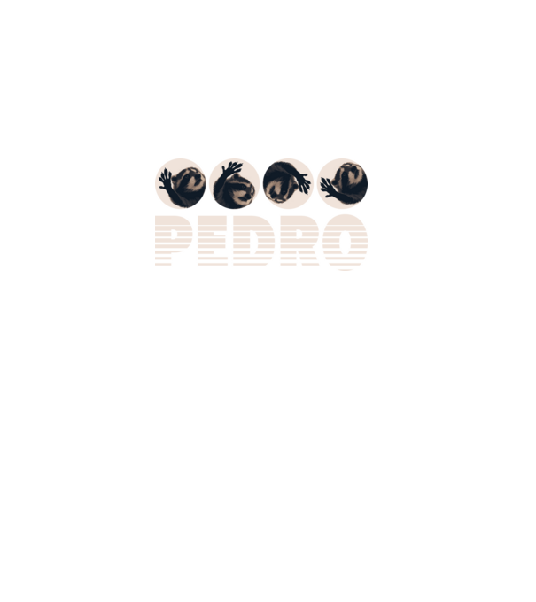 Pedro - Retro 4 minta fekete pólón
