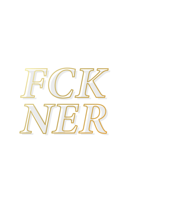 FCK NER - arany és szürke minta fekete pólón