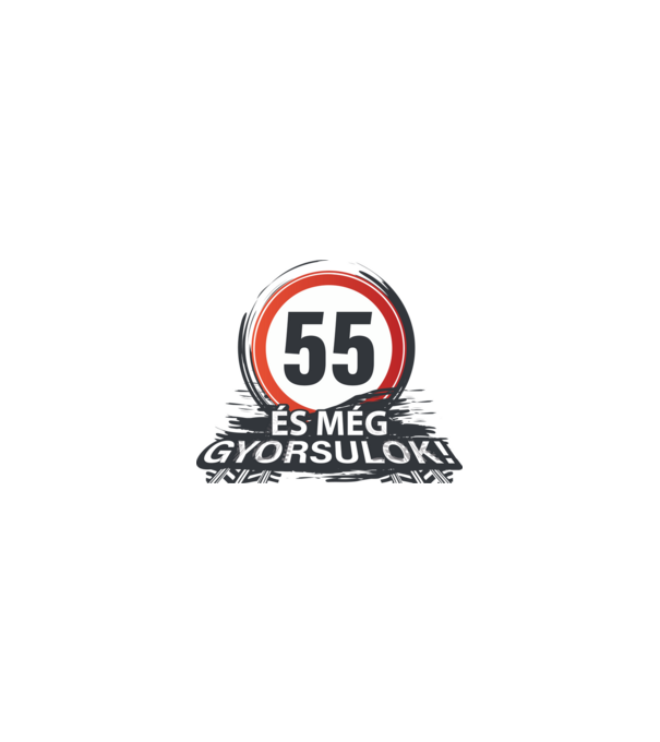 55-ös tábla - És még gyorsulok minta homokszín pólón