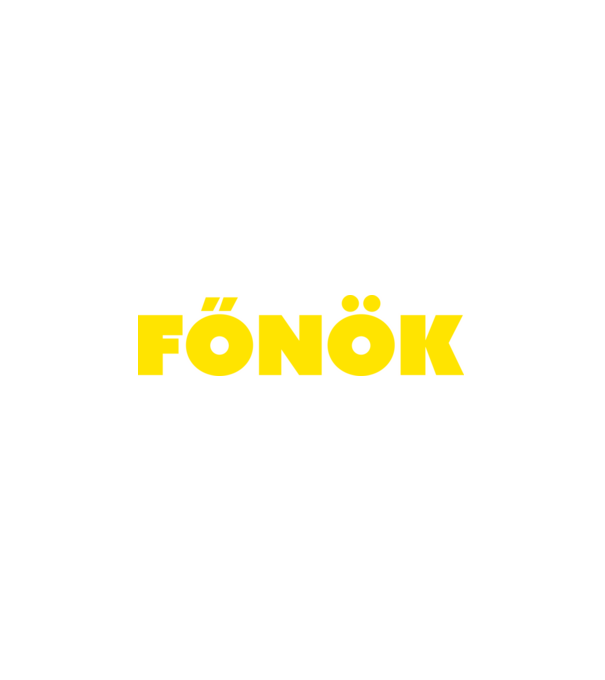 Főnök - sárga minta fehér pólón